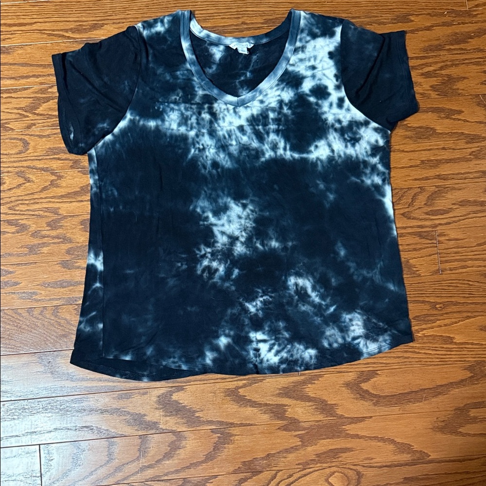 Navy Tie-Dye Short Sleeve Women's Tee